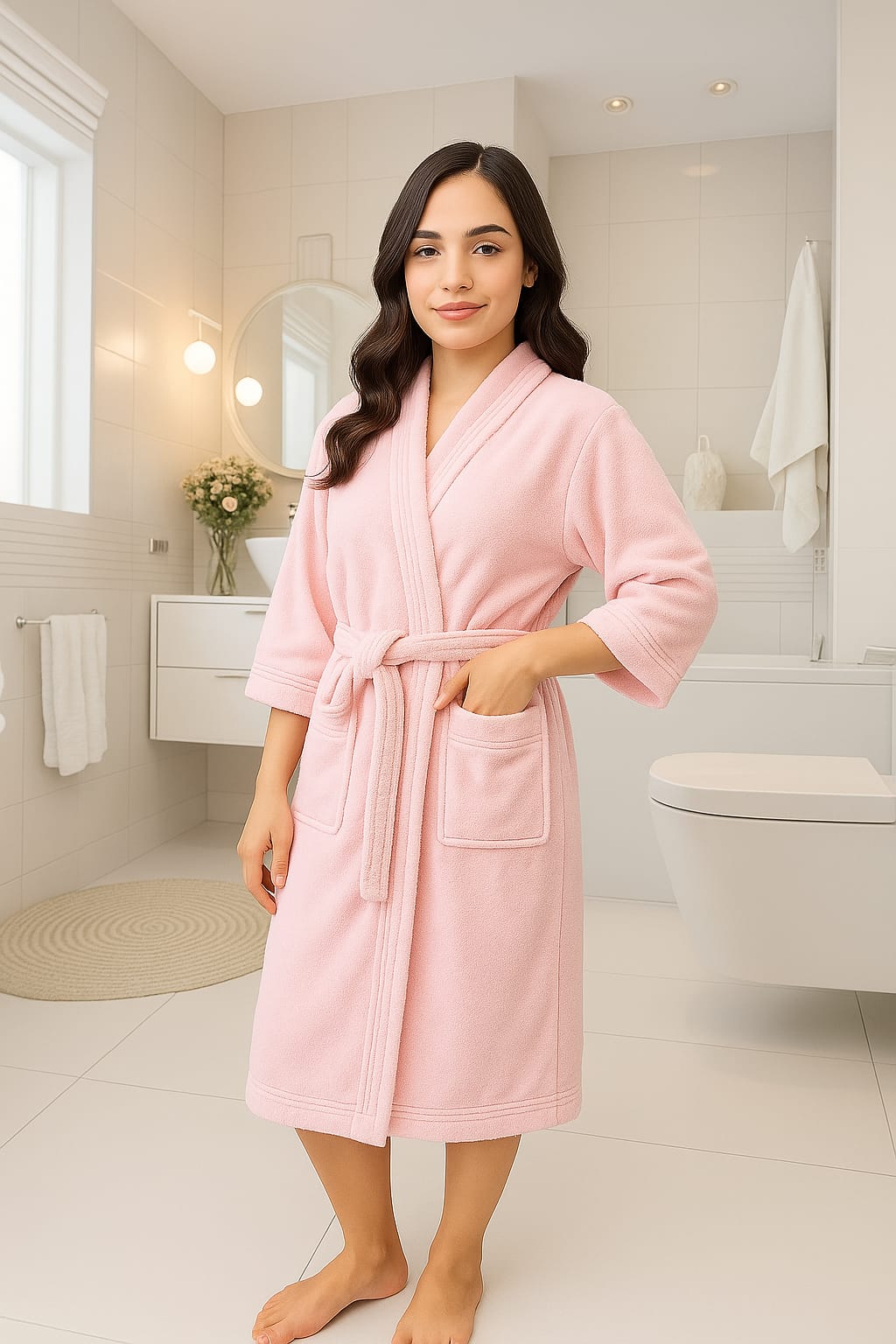Bata de baño unisex Perú Pima 100% algodón | Jil Novedades Perú