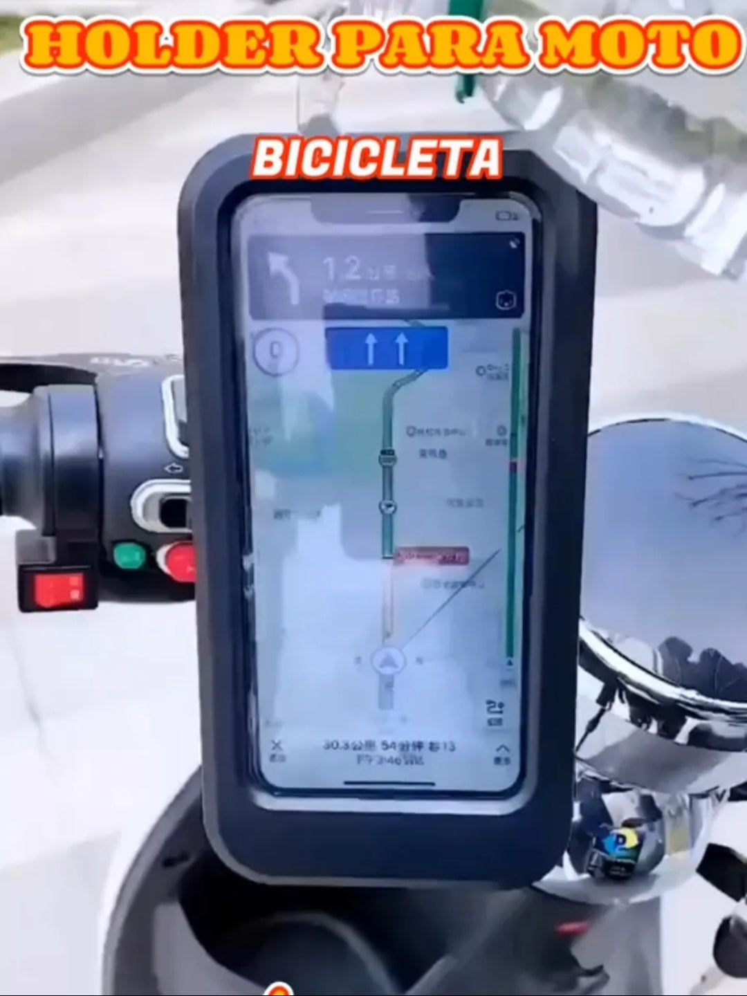 Soporte para Moto y Bicicleta Universal con Pantalla Táctil y Protección Antilluvia