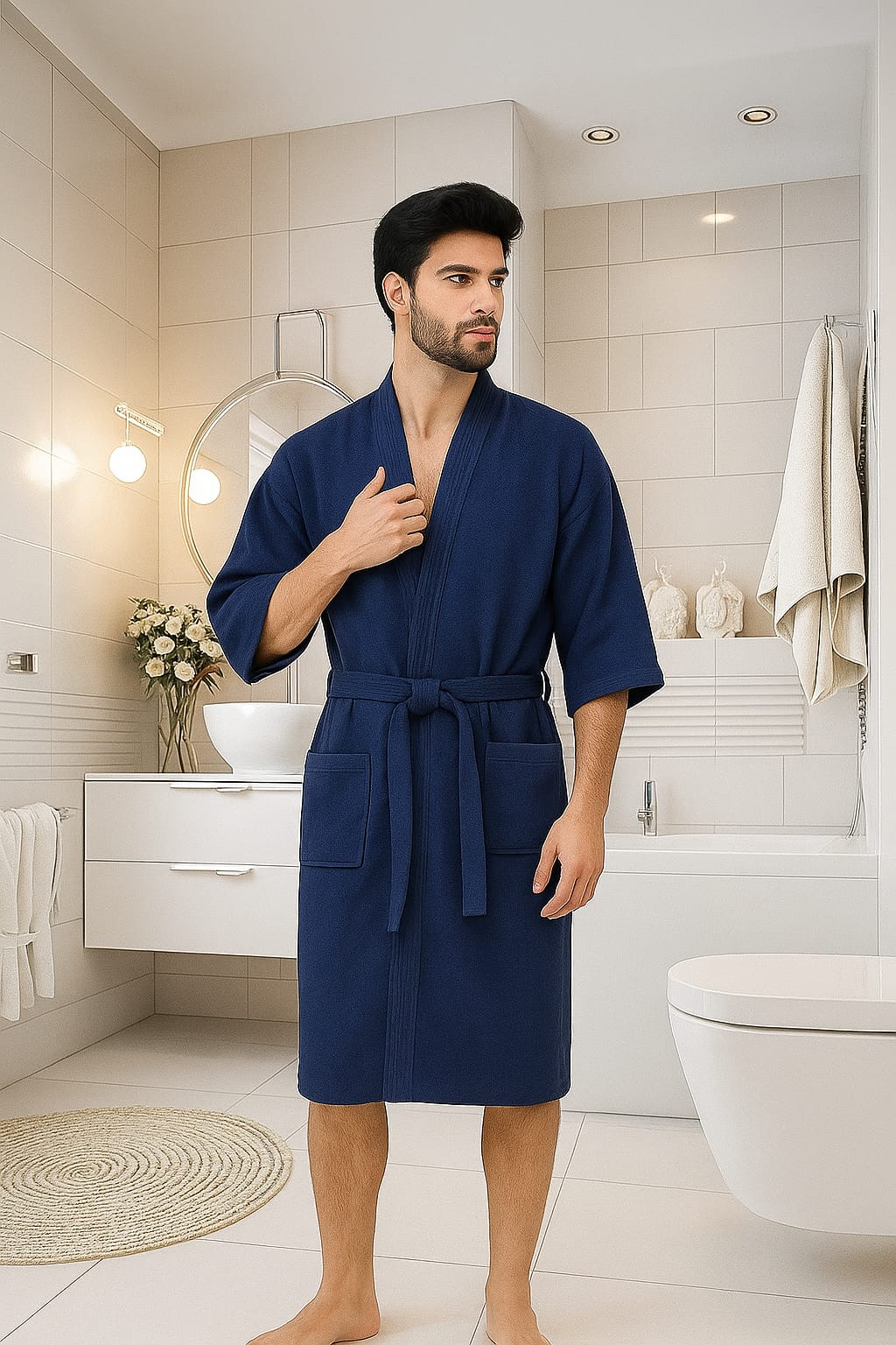 Bata de baño unisex Perú Pima 100% algodón | Jil Novedades Perú