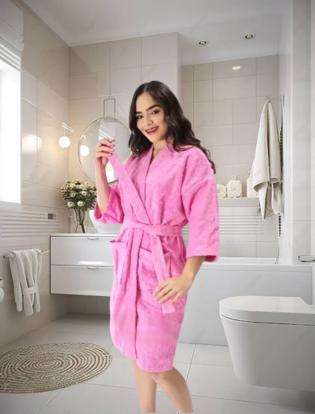 Bata de baño unisex Perú Pima 100% algodón | Jil Novedades Perú