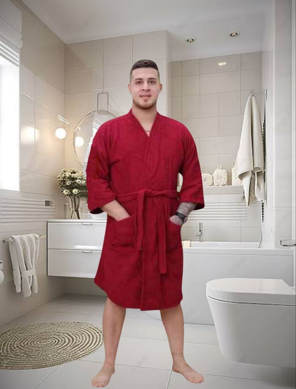 Bata de baño unisex Perú Pima 100% algodón | Jil Novedades Perú