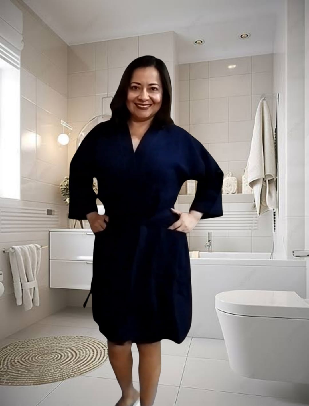 Bata de baño Perú Pima en baño [color=Azul marino]